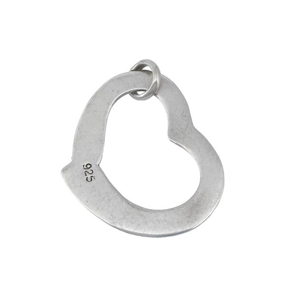 Open Heart Pendant | Vintage Sterling Silver 925 - Picture 3 of 5